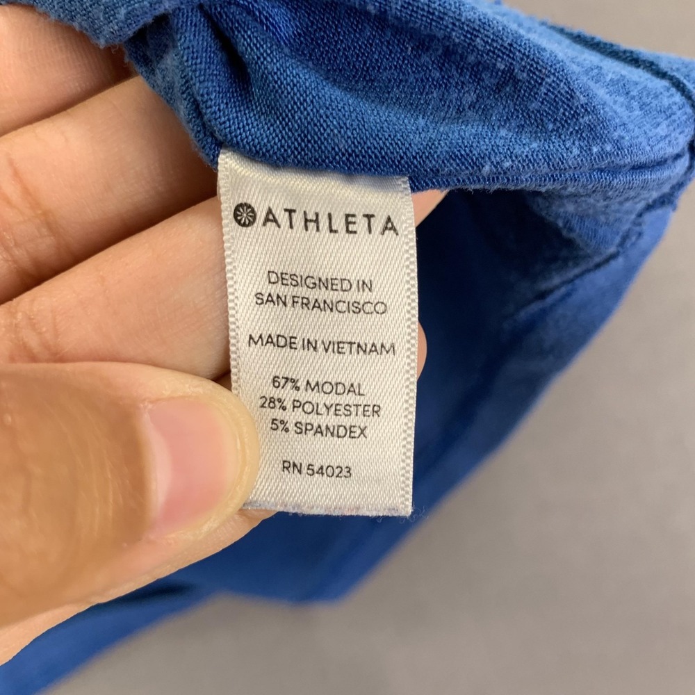 Athleta Tank Top Womens Small Blue Modal Blend Athletic Workout Sleeveless Soft - Picture 5 of 11